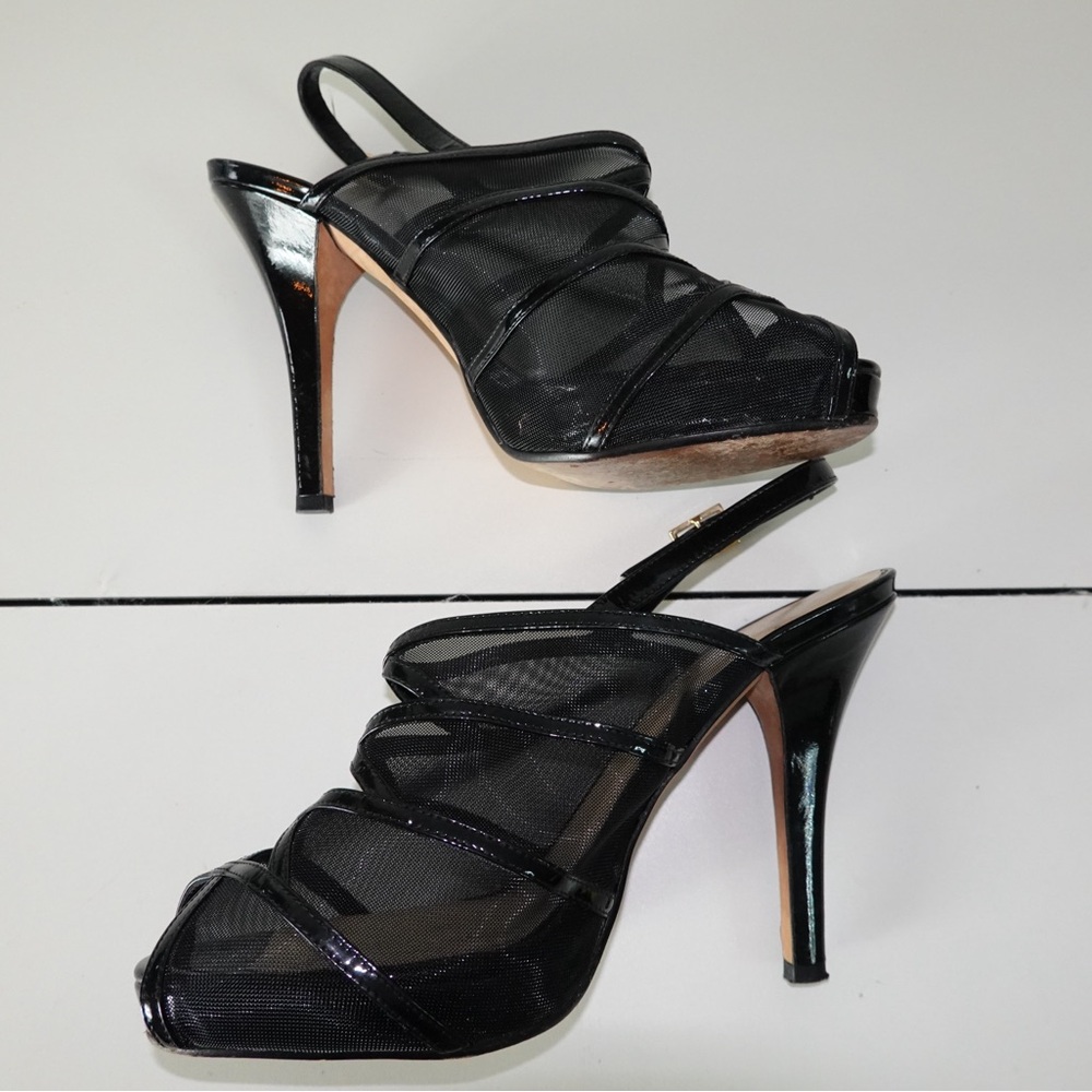 Kate Spade Black Mesh Heels 8 - Picture 5 of 8